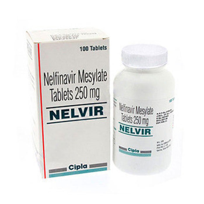 Thuốc kháng virus Cipla Nelvir Mesylate 250mg, Hộp 100 viên