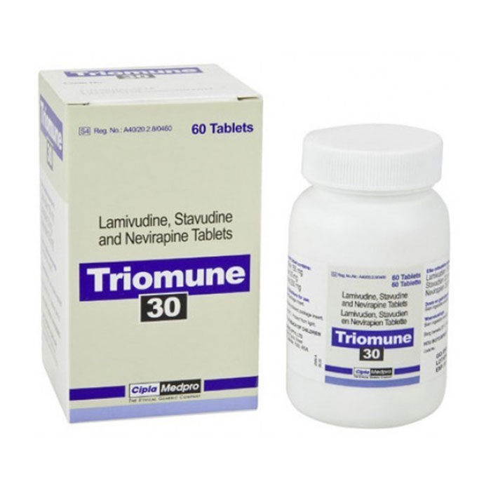 Thuốc kháng virus Cipla Triomune 30, Hộp 60 viên