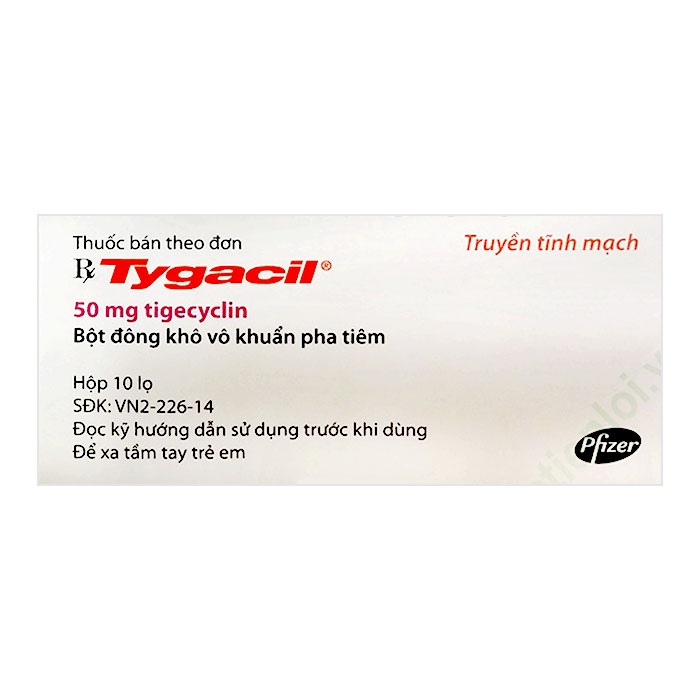 Thuốc kháng virus Tygacil 50mg, Hộp 10 lọ