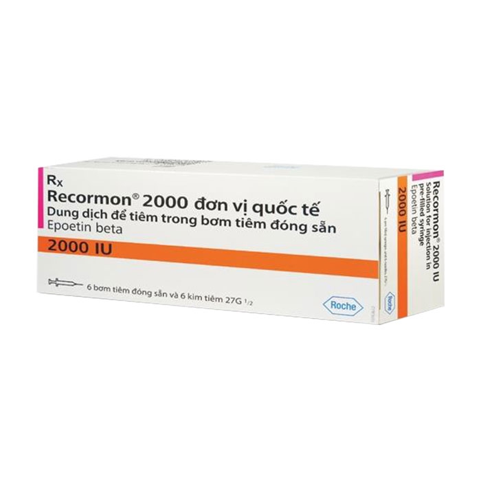 Thuốc kích thích tạo hồng cầu Roche Recormon 2000IU 6 bơm tiêm 0.3ml