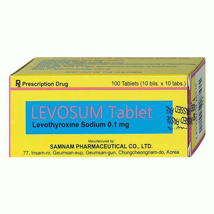 Thuốc Levosum Tablet 0.1mg Hộp 10 vỉ x 10 viên