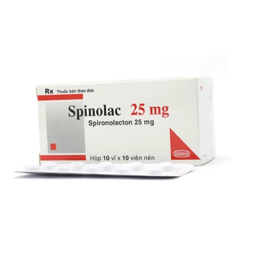 Thuốc lợi tiểu Spinolac 25mg | Hộp 10 vỉ x 10 viên