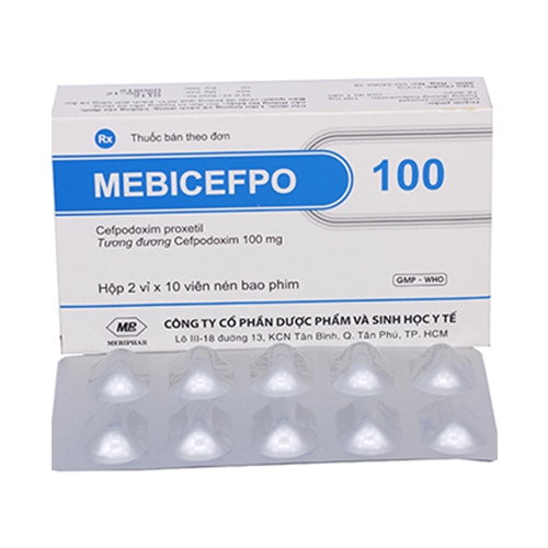 Thuốc Mebicefpo 100mg, Hộp 2 vỉ x 10 viên