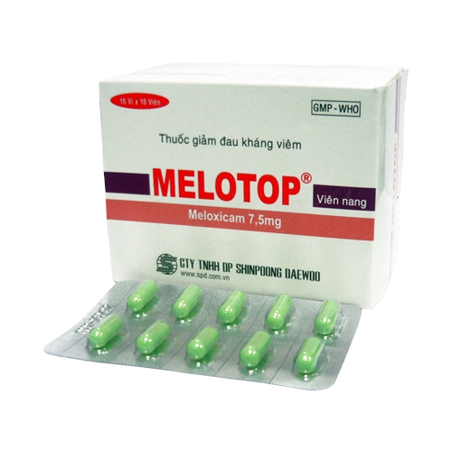 Thuốc tri thấp khớp Melotop 7,5mg Shinpoong, Hộp 100 viên