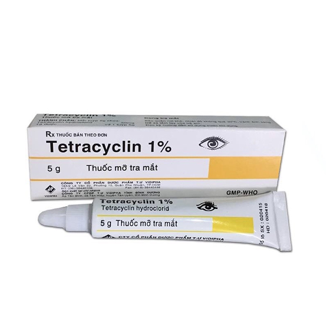 Thuốc mỡ tra mắt Tetracyclin 1% Tenamyd, Hộp 5gr