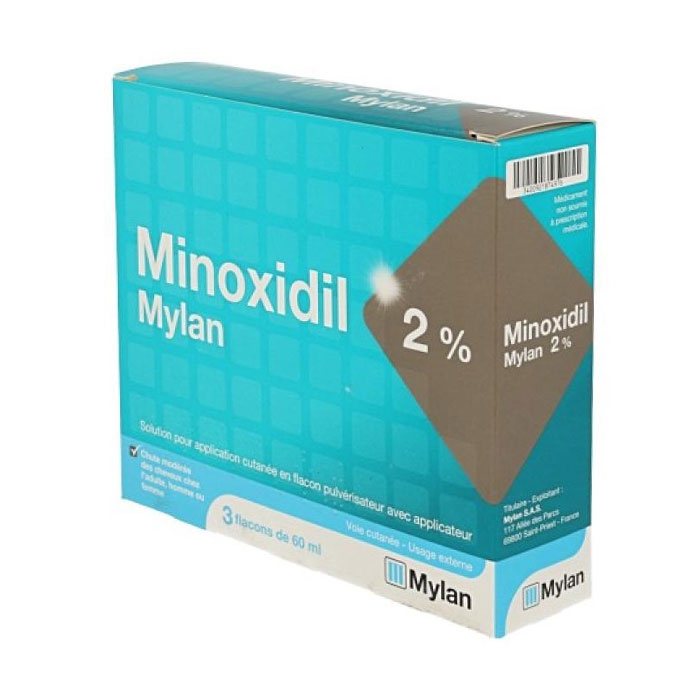 Minoxidil Mylan 2%, Hộp 3 lọ x 60ml
