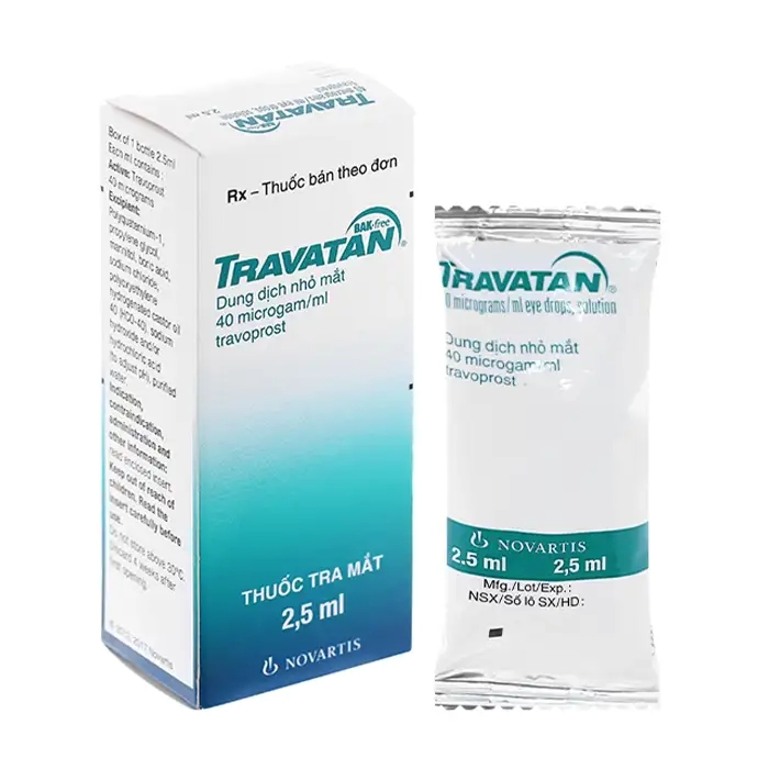 Travatan 40mcg/ml Novartis 2.5ml - Dung dịch nhỏ mắt