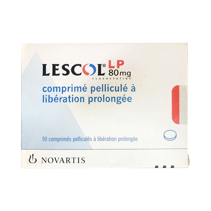 Thuốc Novartis Lescol LP Fluvastatine 80mg, Hộp 90 viên