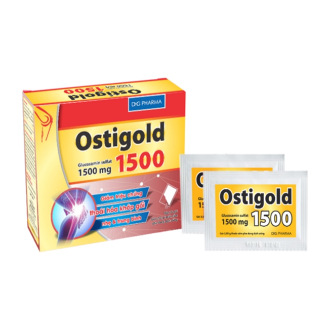 Ostigold 1500 DHG 24 gói - Điều trị giảm triệu chứng thoái hoá khớp