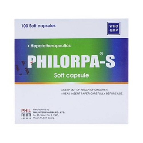 Thuốc Philorpa-s, L-Ornithine-L-Aspartate 80mg, Tocopherol acetate 50mg, Hộp 100 viên