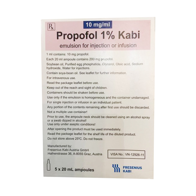 Thuốc Propofol 1% Kabi