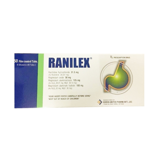 Thuốc Ranilex, Hộp 50 viên