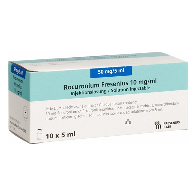 Thuốc Rocuronium Kabi 10 mg/ml, Hộp 10 Lọ