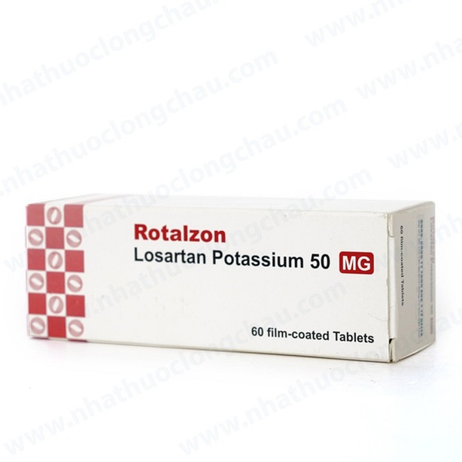 Thuốc Rotalzon 50mg, Losartan Potassium 50mg, Hộp 60 viên