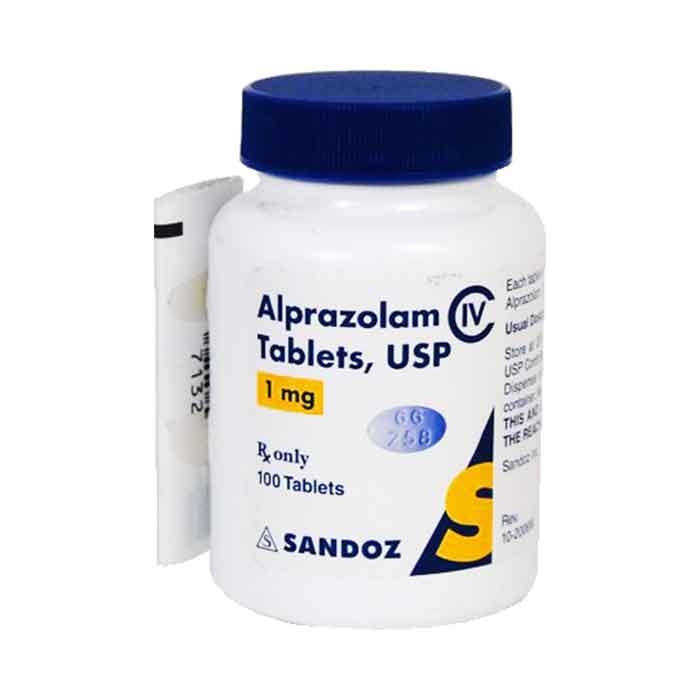 Alprazolam Tablets USP 1mg Sando, Chai 100 viên
