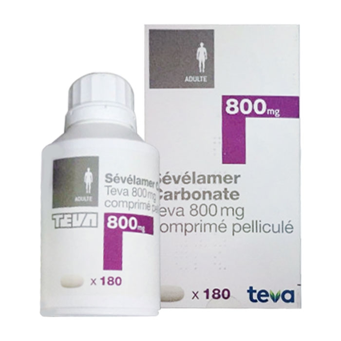 Thuốc Teva Sevelamer Carbonate 800mg, Chai 180 viên