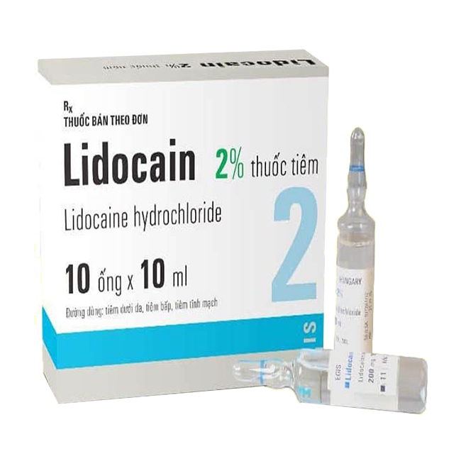Thuốc tiêm Lidocain 2% Egis Hungary, Hộp 10 ống