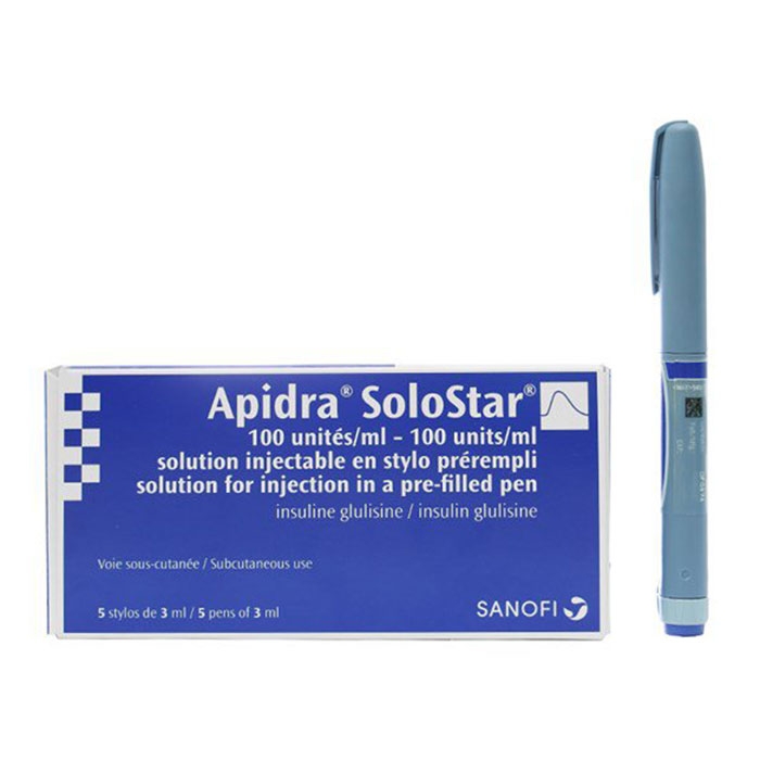 Thuốc tiêm tiểu đường Apidra Solostar 100IU/ml 5 bút tiêm