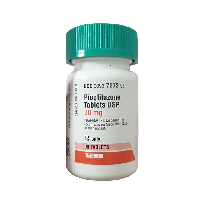 Thuốc tiểu đường Teva Pioglitazone 30mg, Chai 90 viên
