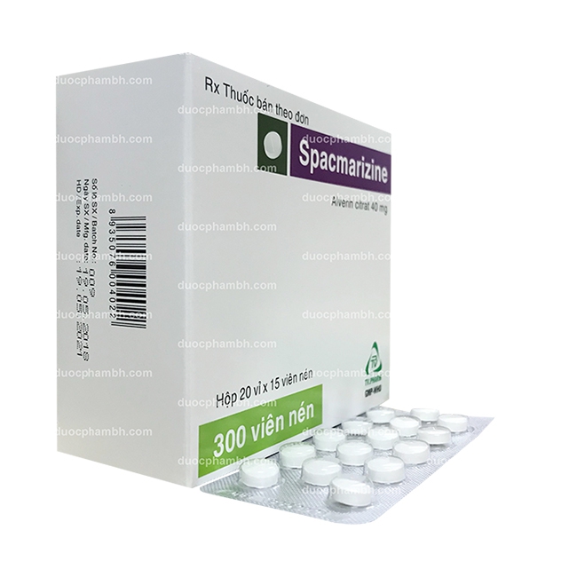 Thuốc tiêu hóa SPACMAZINE - Alverin Citrate 40mg