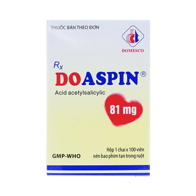 Thuốc tim mạch Doaspin 81Mg | Hộp 1 chai × 100 viên