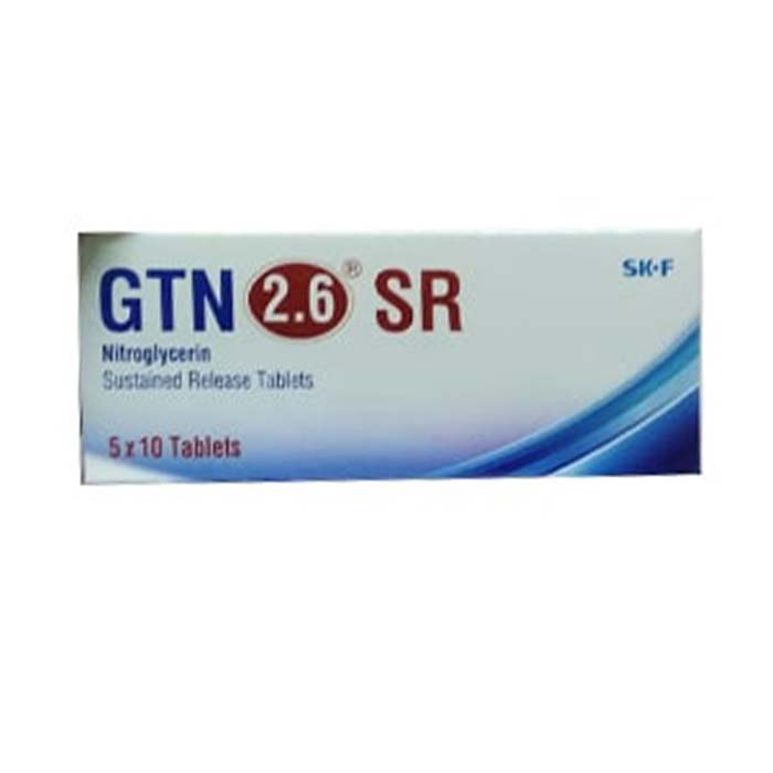 GTN 2,6 SR  Nitroglycerin 2,6mg, Hộp 50 viên