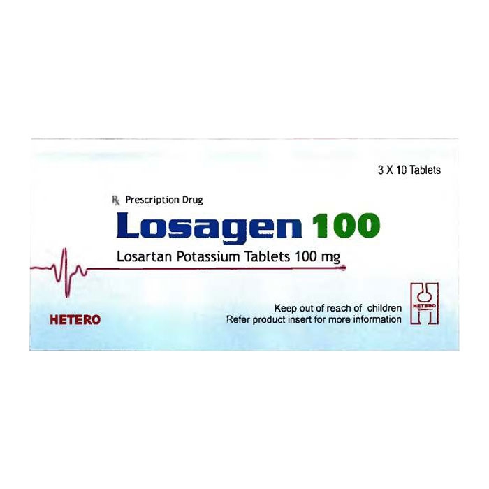 Thuốc tim mạch Hetero Losargen 100mg, Hộp 30 viên