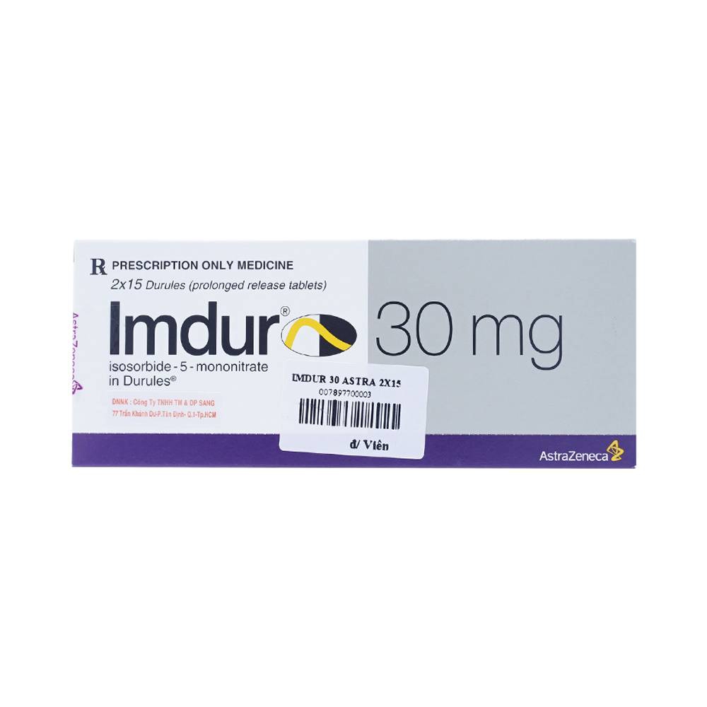 Thuốc tim mạch Imdur 30mg  ( Isosorbide mononitrate 30mg )