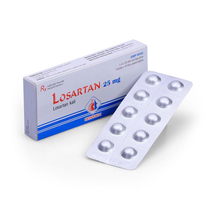 Thuốc tim mạch Losartan 25mg Domesco