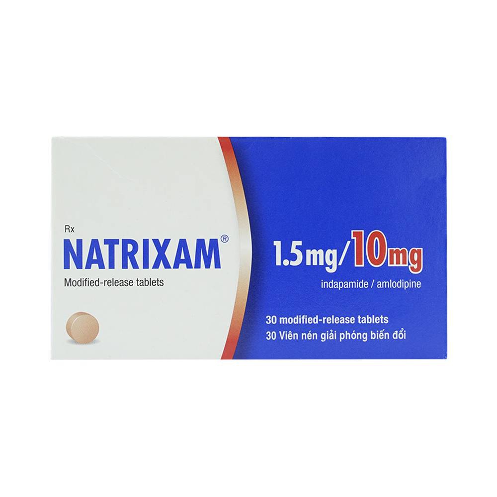 Thuốc tim mạch Natrixam 1.5Mg/10Mg, Hộp 30 viên