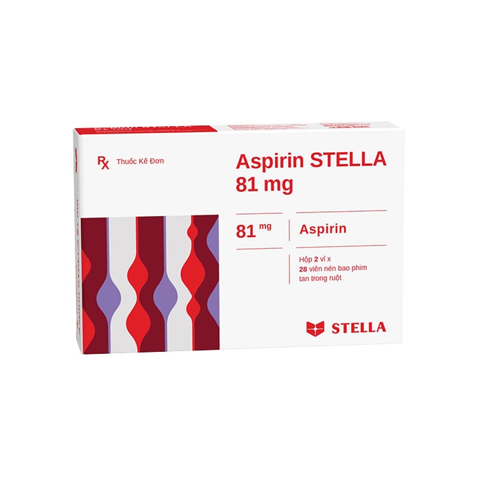 Thuốc tim mạch Aspirin Stella 81mg