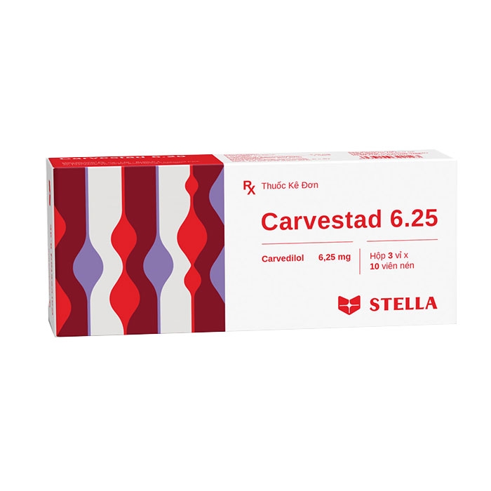 Thuốc tim mạch Stella Carvestad 6.25mg