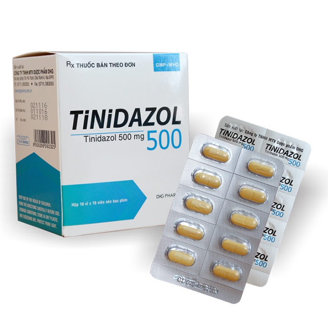 Thuốc Tinidazol 500mg DHG, Hộp 100 viên