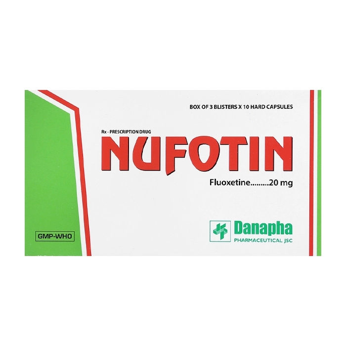 Thuốc trầm cảm Danapha Nufotin 20mg, Hộp 30 viên