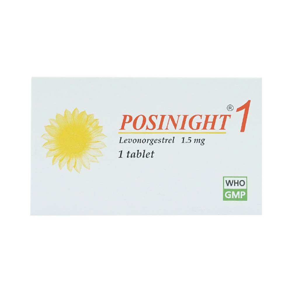 Thuốc tránh thai Posinight 1 1.5mg - Levonorgestrel, Hộp 1 viên