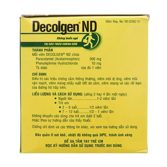 Decolgen ND United Pharm 25 vỉ x 4 viên – Điều trị cảm cúm, cảm lạnh