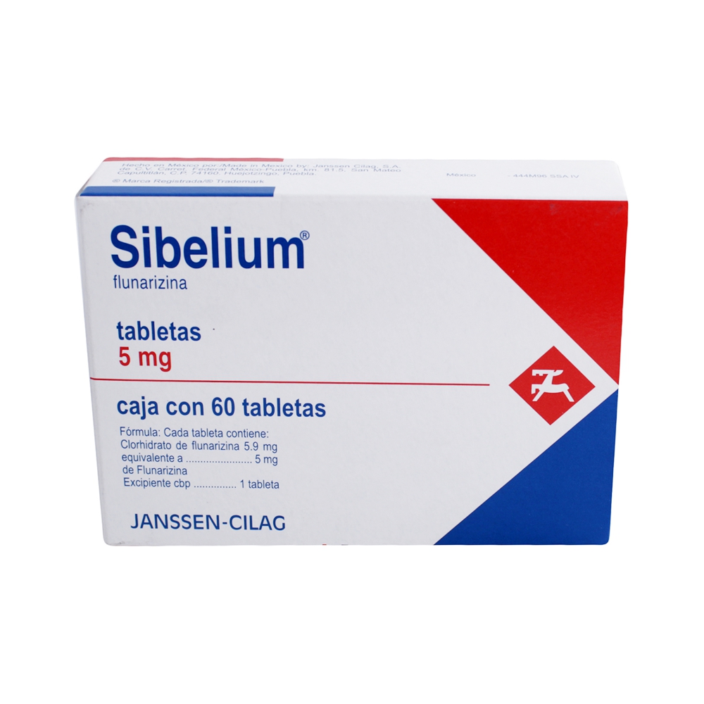 Thuốc trị đau nửa đầu Sibelium Nen - Flunarizin 5mg, Hộp 5 vỉ x 20 viên