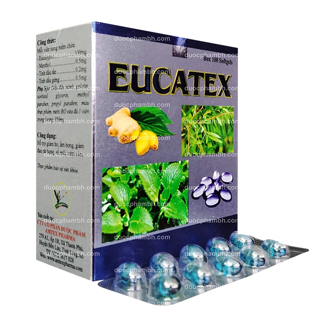 Thuốc trị ho EUCATEX - Eucalyptol 100mg