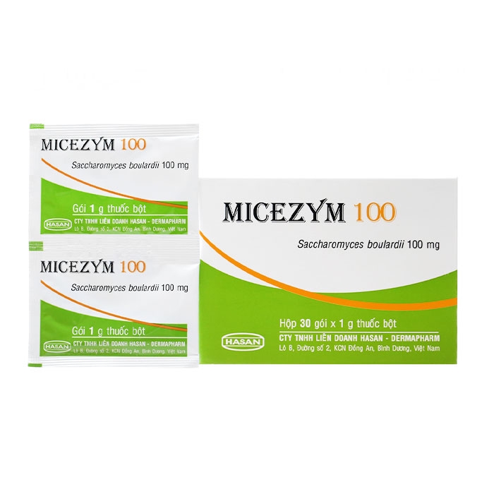 Thuốc trị tiêu chảy Hasan Micezym 100mg 30 gói