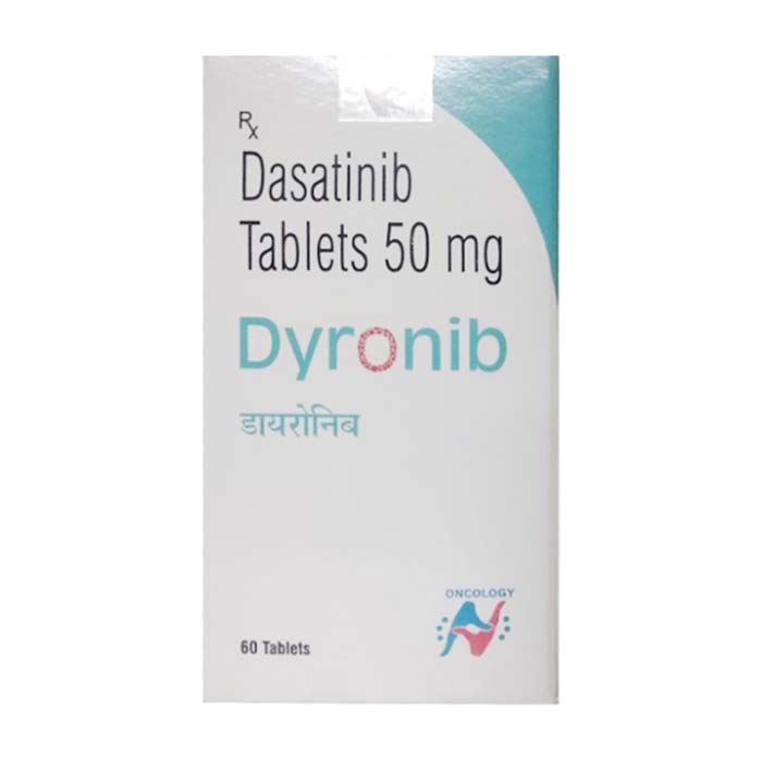 Thuốc ung thư bạch cầu Dyronib Dasatinib 50mg, Hộp 60 viên