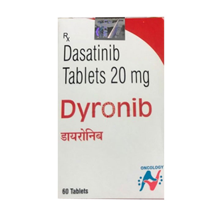 Thuốc ung thư Hetero Dyronib Dasatinib 20mg, Hộp 60 viên