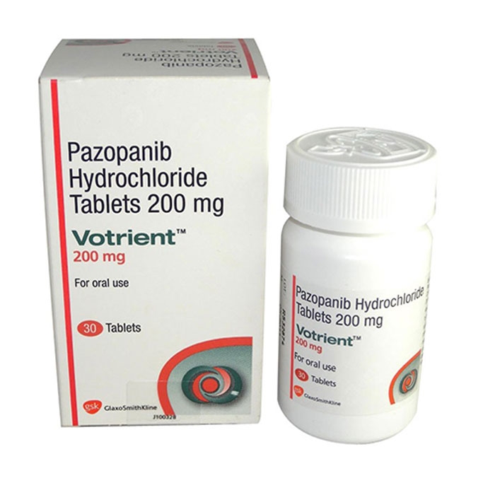 Thuốc ung thư GSK Votrient 200 mg, Hộp 30 viên