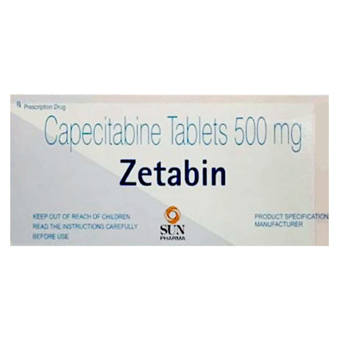 Thuốc ung thư vú và đại tràng Zetabin Capecitabine 500mg Hộp 10 vỉ x 10 viên