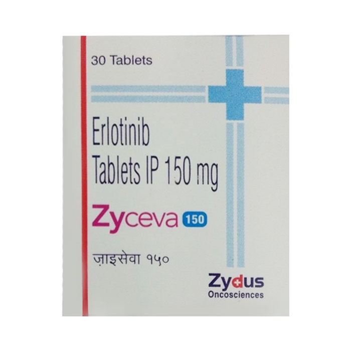 Thuốc ung thư Zyceva Erlotinib Tablets IP 150mg, Hộp 30 viên