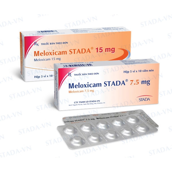 Thuốc tri thấp khớp Meloxicam 15mg Stada, Hộp 30 viên