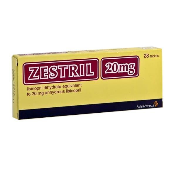 Thuốc Zestril 20mg, Hộp 28 Viên
