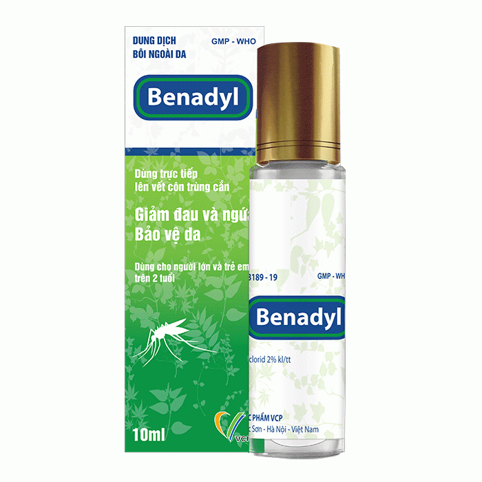 Benadyl VCP 10ml - Tinh dầu giảm đau ngứa do côn trùng cắn