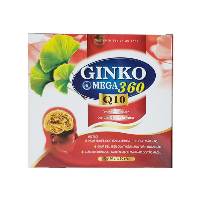 Tpbvsk bổ não Ginko Omega 360mg CoQ10 600mcg