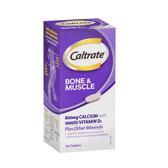 Tpbvsk Caltrate Bone Muscle 600mg Calcium with 1000IU Vitamin D3, Hộp 100 viên