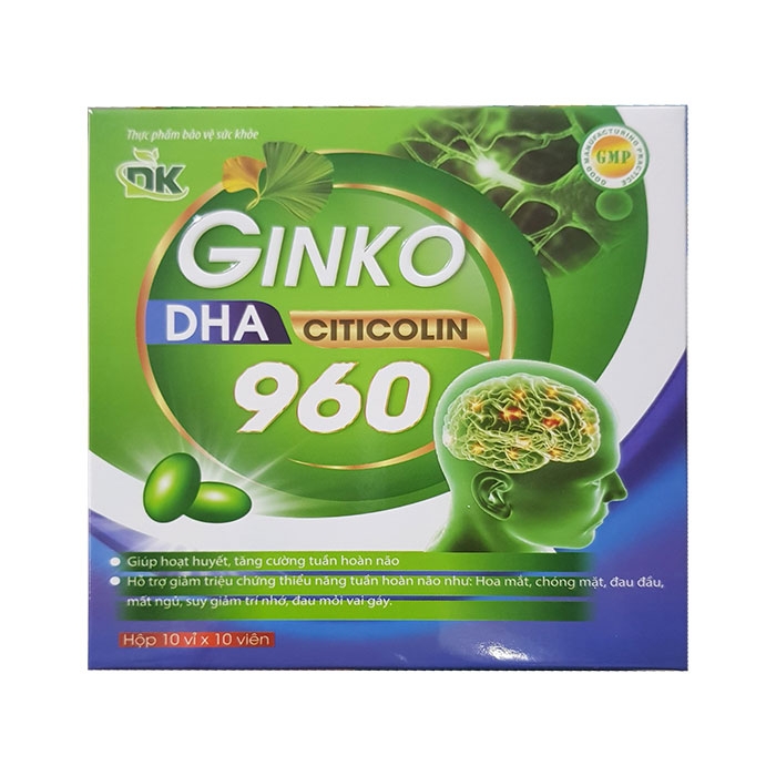Tpbvsk DK Ginkgo DHA Citicolin 960 xanh lá